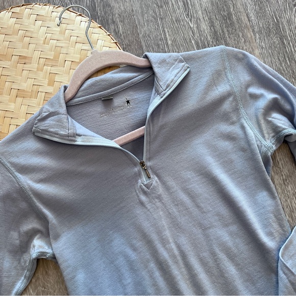 Smartwool blue quarter zip pullover 100% merino wool - Picture 3 of 7